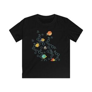 Kids Black Graphic T-Shirt